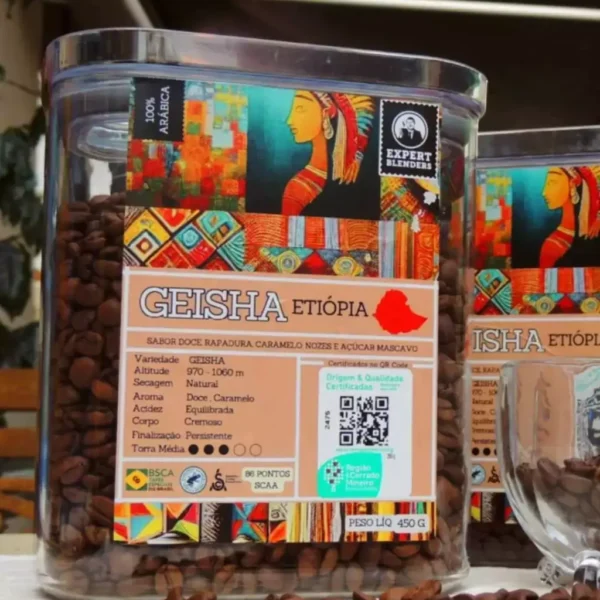 CAFÉ EM GRÃOS ESPECIAL CERTIFICADO GEISHA ETIÓPIA  450 g